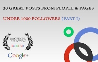 30 GREAT POSTS FROM PEOPLE & PAGES UNDER 1000 FOLLOWERS (PART I) | Backlinks for your Blog | Scoop.it