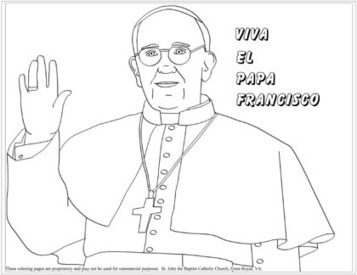 Coloring pages of Pope Francis | Resources for Catholic Faith Education | Scoop.it