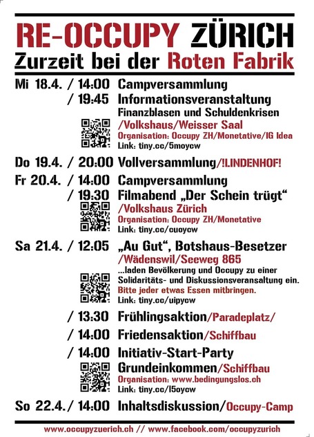 Wochenprogramm Woche 5 &ndash; Version 2 | Occupy Z&uuml;rich | Occupy Z&uuml;rich | Scoop.it