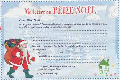 Resultado de imagen de lettre au pere noel