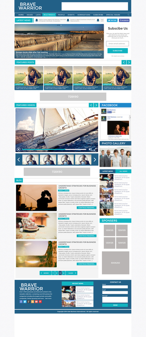 Photoshop Psd Web Template Free Download