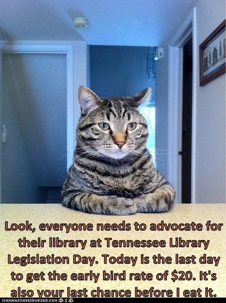 Last chance to get the Early Bird Rate when registering for Tennessee Library Legislative Day | Tennessee Libraries | Scoop.it