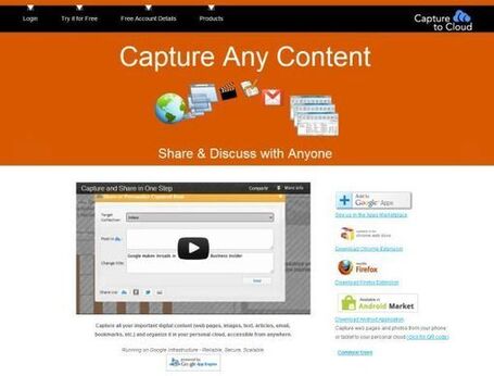 CaptureToCloud &ndash; captura, gestiona y comparte contenidos web | Escuela y Web 2.0. | Scoop.it