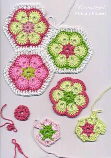 FREE Crochet: African Flower / Paperweight Gran...