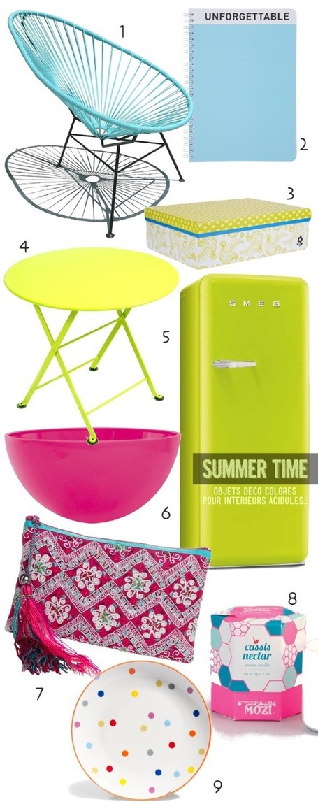 9 objets d&eacute;co color&eacute;s pour une d&eacute;co acidul&eacute;e pour l&rsquo;&eacute;t&eacute; | d&eacute;coration & d&eacute;co | Scoop.it