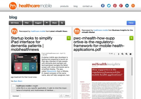 blog - healthcare mobile | Showcase of custom topics | Scoop.it