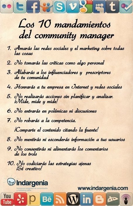 Los 10 Mandamientos del Community Manager Los 10 Mandamientos del Community Manager