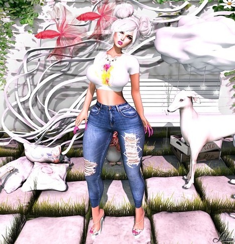 Cyndi Luxuriant's Iconic Tee and Sakiya Jeans available @ Thick In The...