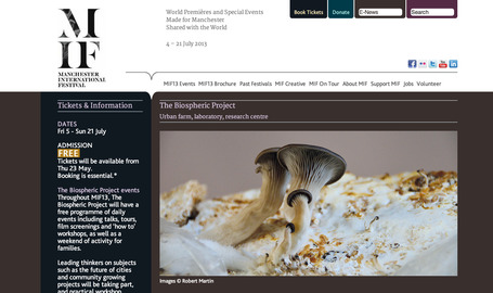Future Cities, Biospheric Project, Manchester International Festival, July 2013 | Bionic City&reg; | Scoop.it
