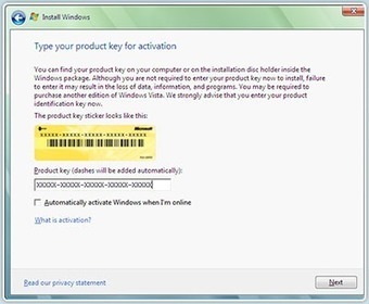 Activation Key Windows Vista Business