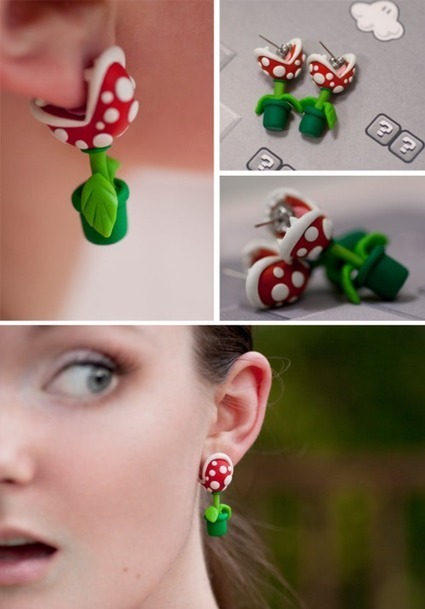Mario: Piranha Plant Earrings | Yes, I'm a geek | Scoop.it