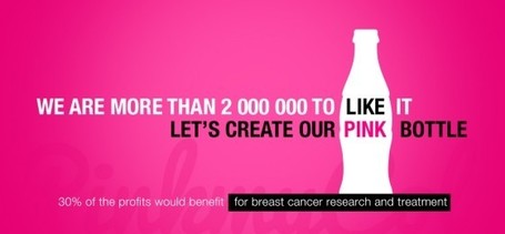 Pink My Cola, le post le plus lik&eacute; sur la page Coca-Cola r&eacute;cup&eacute;r&eacute; en op&eacute;ration de crowdsourcing pour lutter contre le cancer | Inbound Marketing 5.0 | Scoop.it