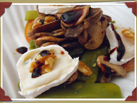 Ensalada templada de judias verdes, champi&ntilde;&oacute;n y rulo de cabra | Pasi&oacute;n por la Cocina..... | Scoop.it