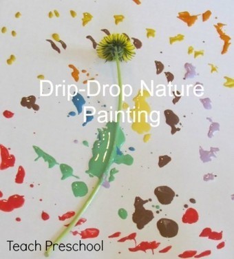 Drip-drop nature painting in preschool | Teach Preschool | Scoop.it