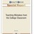 Teaching in Higher Education