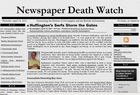 Newspaper Death Watch | Top sites for journalists | Scoop.it