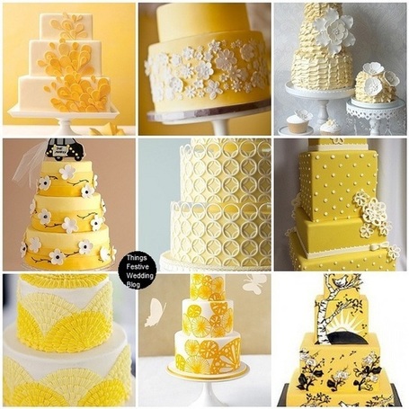 Things Festive Wedding Blog: Yellow Wedding Cakes - Sunny ... | Wedding Cake Book: Wedding Cakes You Can Make: Designing, Baking, and Decorating the Perfect Wedding Cake [Hardcover] by Dede Wilson CCP | Scoop.it