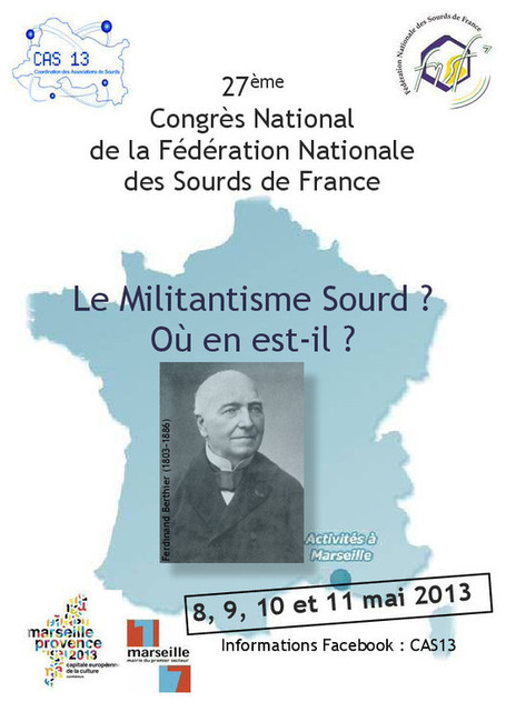 8 au 11 Mai > 27&egrave;me congr&egrave;s national de la f&eacute;d&eacute;ration&hellip; &agrave; Marseille (13) | Histoire, g&eacute;n&eacute;alogie et sourds | Scoop.it