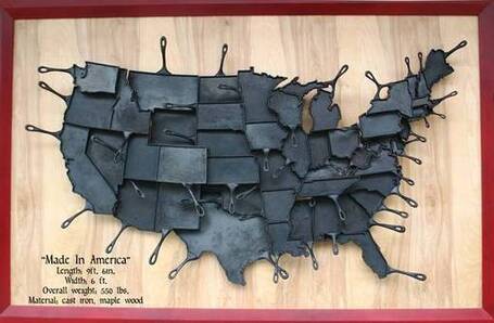 Skillets in the shapes of each of the continental states of the USA | Geospatial Technology News (including Maps, GPS, GIS, Lidar, Augmented Reality) | Scoop.it