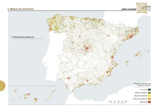 España en 25 mapas, libro gratuito del INE