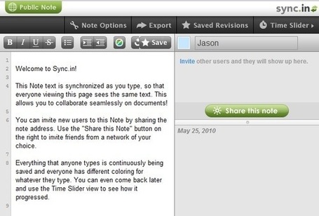 Sync.in Traitement de texte collaboratif. | Coop&eacute;ration, libre et innovation sociale ouverte | Scoop.it