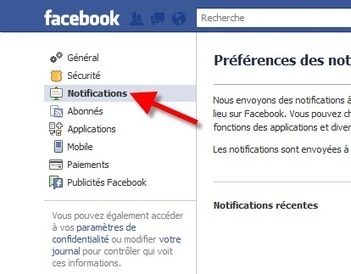 comment ne pas recevoir de notification facebook par mail