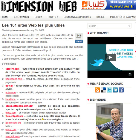 Les 101 sites Web les plus utiles | [Dimension Web] | Veiller pour projeter | Scoop.it