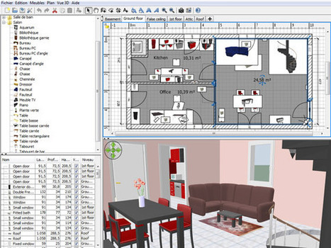 Créer les plans d'une maison ou d'un bâtiment et visualiser en 3D avec Sweet Home 3D | Teaching Core French | Scoop.it