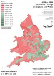 2001 to 2011 Population Change: Where have all the 30 to 44 year olds gone? | mapblogin' | Digital Cartography | Scoop.it