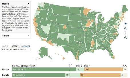Spatial Patterns of the Gun Lobby | forma&ccedil;&atilde;o continuada online para professores de ingl&ecirc;s | Scoop.it
