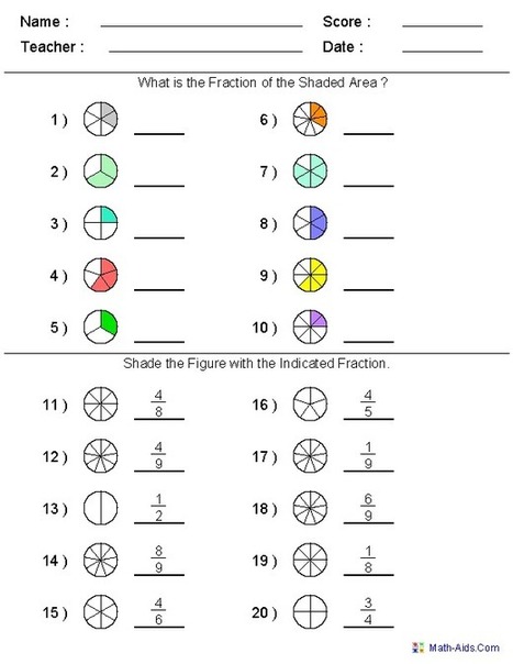 Math-aids.com fractions worksheet answers