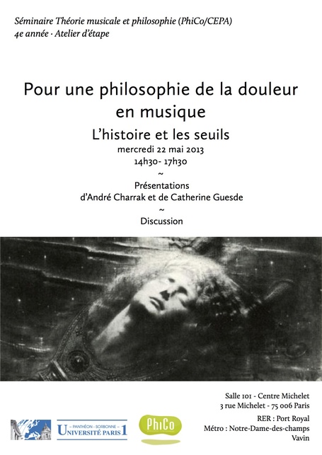 S&eacute;minaire &ldquo;Th&eacute;orie musicale et philosophie&rdquo; : &ldquo;pour une philosophie de la douleur en musique&rdquo; | Philosophie en France | Scoop.it