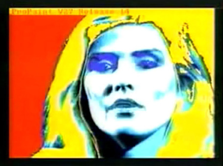 Andy Warhol Digitally Paints Debbie Harry with the Amiga 1000 Computer (1985 ... Andy Warhol Digitally Paints Debbie Harry with the Amiga 1000 Computer (1985 ...
