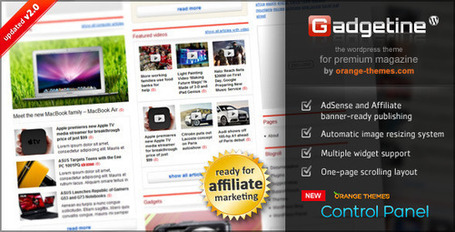 Gadgetine Wordpress Theme for Premium Magazine | Wordpress Themes | Scoop.it