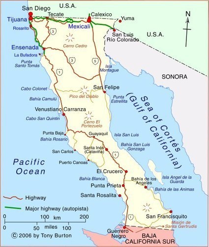 Clickable interactive map of Baja California st...