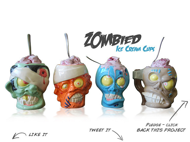 Zombie Head Ice Cream Cups and Beer Mugs!?!
