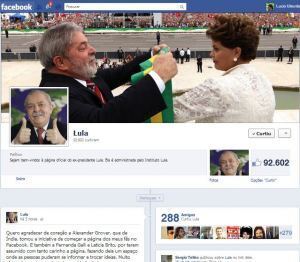 Lula chegou hoje ao Facebook e j&aacute; 90 mil pessoas curtiram ... | ilusaobento | Scoop.it