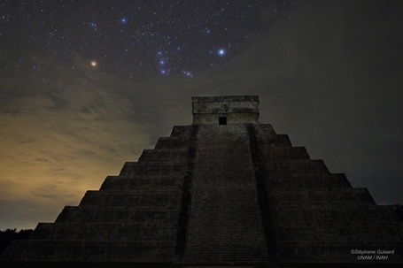 APOD: 2012 December 21 - Orion over El Castillo | Astronomy Domain | Scoop.it