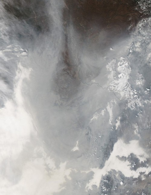 L’immense nuage de pollution en Chine visible depuis l’espace