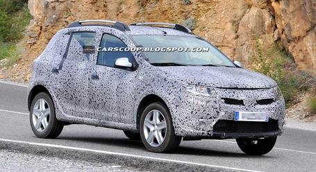 Sandero Dacia 2013 on Spy Shots  2013 Dacia Sandero Stepway Is A Junior Duster