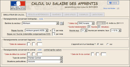 Logiciel gratuit 2011 Calcul du Salaire des Apprentis en Entreprise | formation 2.0 | Scoop.it
