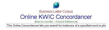 Online BLC KWIC Concordancer (Ver. 06-22-01) | Collocations.Corpora.Concordancers. | Scoop.it