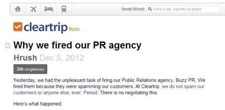 Realised your PR agency is spamming valuable contacts? Fire it and then tell the world | Online Travel, MICE 2.0, Tourism 2.0, Hospitality 2.0, Destinations 2.0 and Events 2.0 | Scoop.it