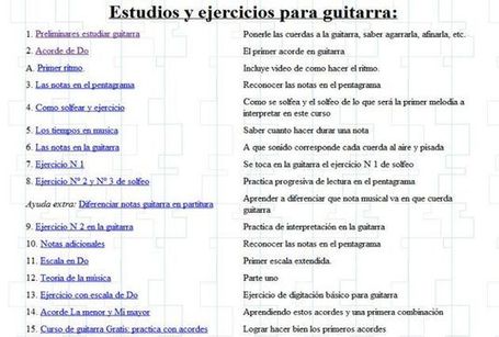 Curso online y gratuito de guitarra con ejercicios pr&aacute;cticos | Wepyirang | Scoop.it