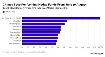 As China's Stock Market Crashed, These Hedge Funds Rose 70% - Bloomberg | stock market | Scoop.it