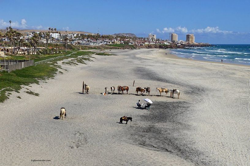 Rosarito On The Pacific Coast Of Baja Californ