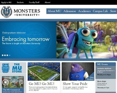 Disney Pixar's 'Monsters University' Gets a Quirky College Website | Transmedia: Storytelling for the Digital Age | Scoop.it