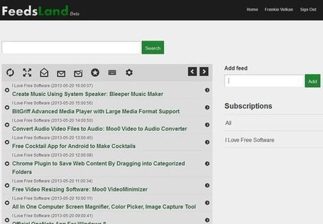 Google Reader Alternative: Free Online RSS Feed Reader FeedsLand | formation 2.0 | Scoop.it