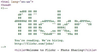 Twitter / StuRobson: nice bit of ascii art in the ... | ASCII Art | Scoop.it
