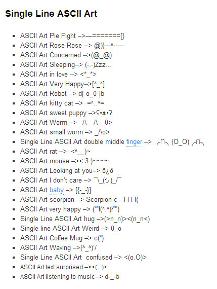 One Line Ascii Art Hearts : One line ascii art